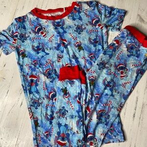 Kids Blue and Red Bamboo Stitch Character Pajamas